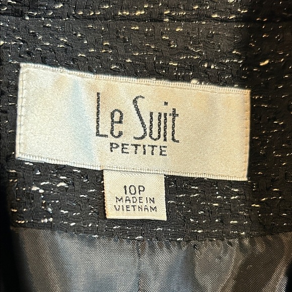 Le Suit Women's Black Textured Blazer - Picture 6 of 13